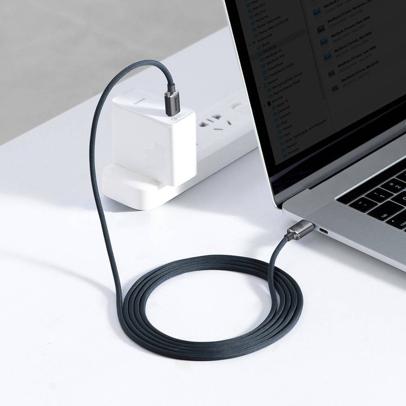 کابل USB-C بیسوس مدل Crystal Shine 100W New Pack طول 2 متر