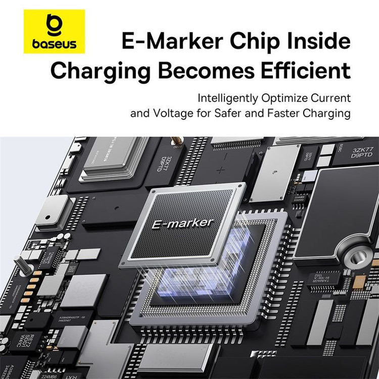 کابل تبدیل 1 به 2 USB-C بیسوس مدل Free2Pull 100W طول 1 متر