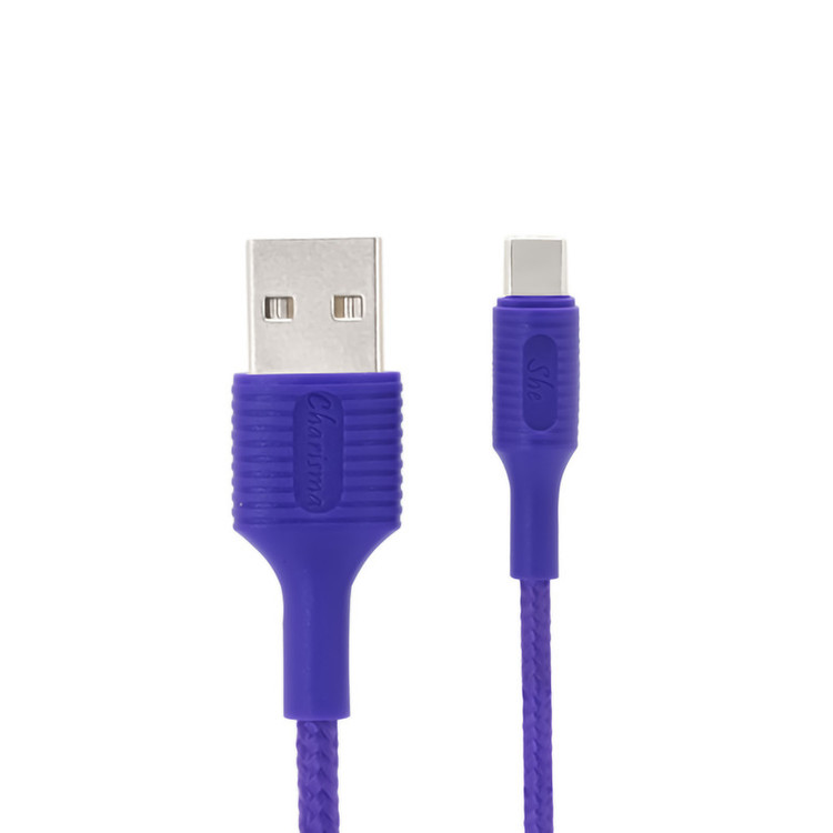کابل تبدیل USB به USB-C شی کاریزما مدل SABA طول 1.2 متر