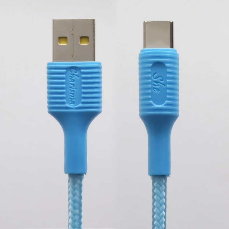 کابل تبدیل USB به USB-C شی کاریزما مدل SABA طول 1.2 متر