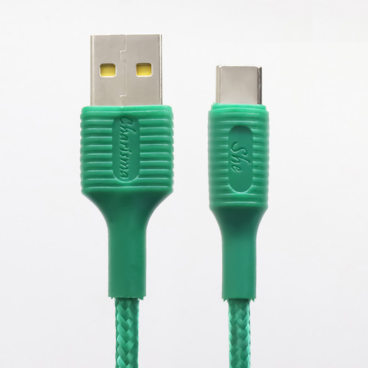 کابل تبدیل USB به USB-C شی کاریزما مدل SABA طول 1.2 متر