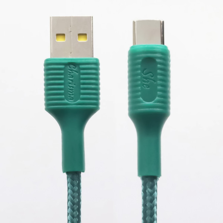 کابل تبدیل USB به USB-C شی کاریزما مدل SABA طول 1.2 متر