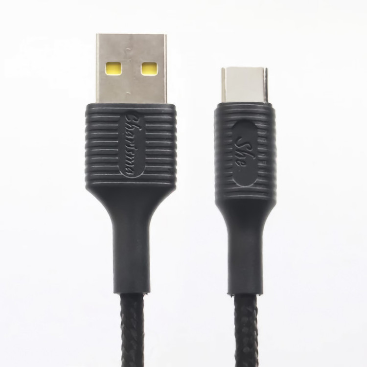 کابل تبدیل USB به USB-C شی کاریزما مدل SABA طول 1.2 متر