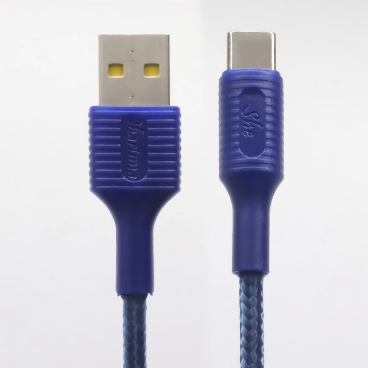 کابل تبدیل USB به USB-C شی کاریزما مدل SABA طول 1.2 متر