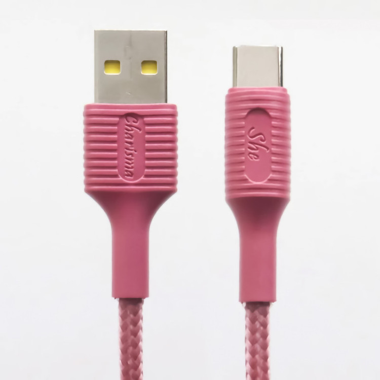 کابل تبدیل USB به USB-C شی کاریزما مدل SABA طول 1.2 متر
