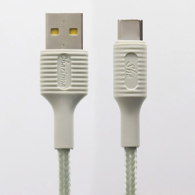 کابل تبدیل USB به USB-C شی کاریزما مدل SABA طول 1.2 متر
