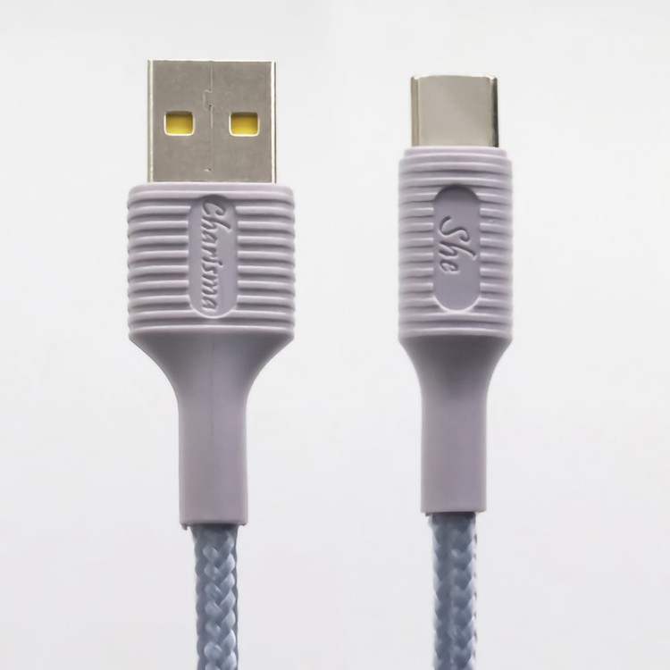 کابل تبدیل USB به USB-C شی کاریزما مدل SABA طول 1.2 متر