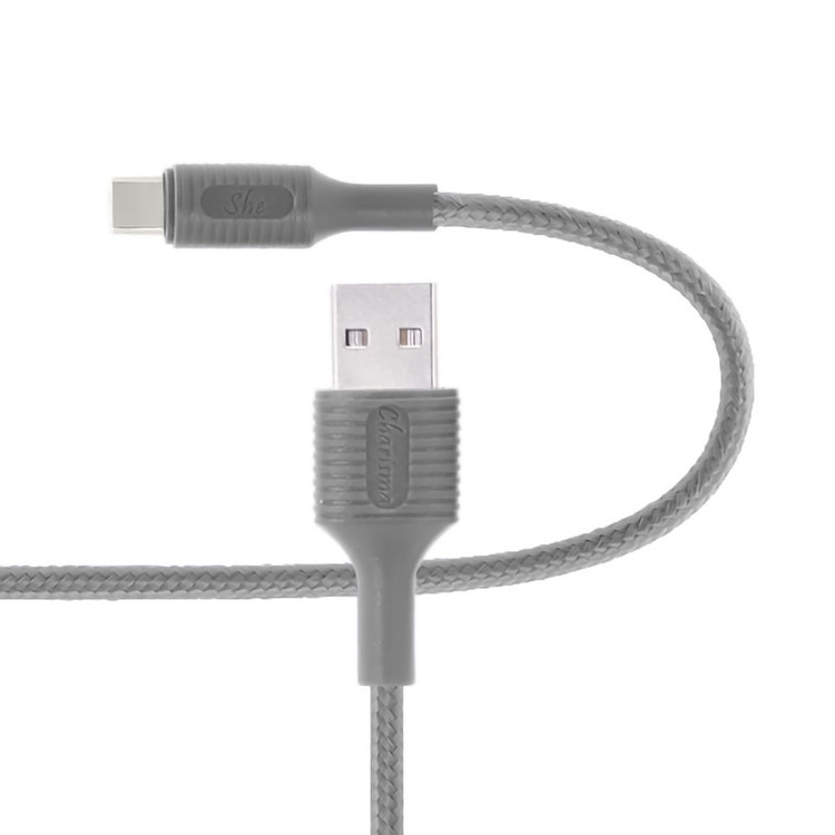 کابل تبدیل USB به USB-C شی کاریزما مدل SABA طول 1.2 متر