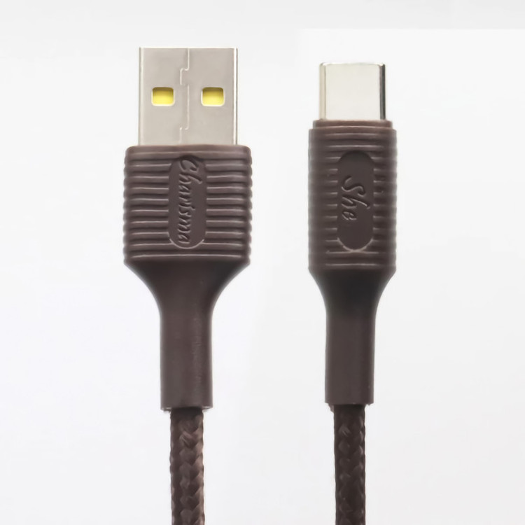 کابل تبدیل USB به USB-C شی کاریزما مدل SABA طول 1.2 متر