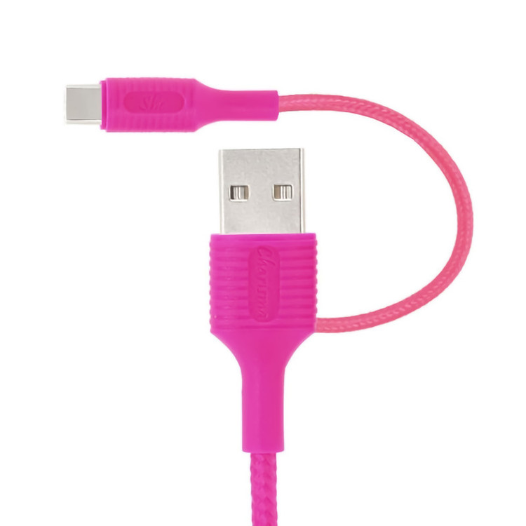 کابل تبدیل USB به USB-C شی کاریزما مدل SABA طول 1.2 متر