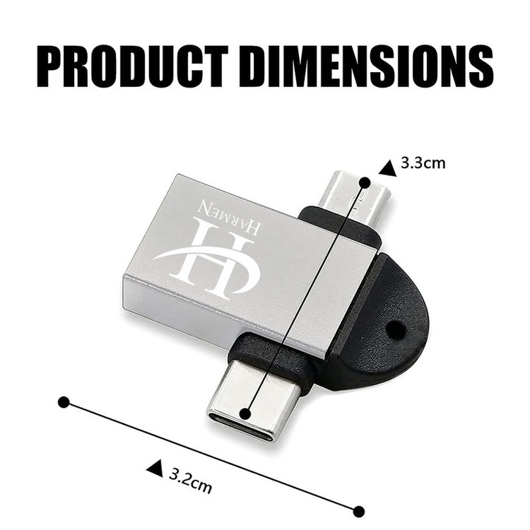 مبدل USB 3.0 به USB-C / MicroUSB هارمن مدل OTG-HR100