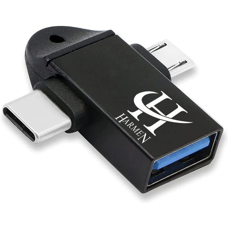 مبدل USB 3.0 به USB-C / MicroUSB هارمن مدل OTG-HR100