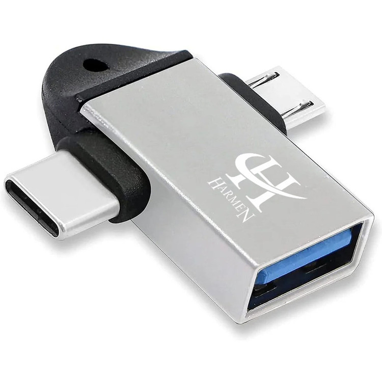 مبدل USB 3.0 به USB-C / MicroUSB هارمن مدل OTG-HR100