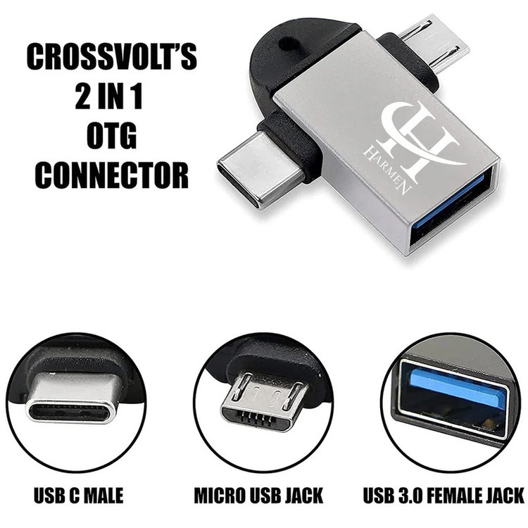 مبدل USB 3.0 به USB-C / MicroUSB هارمن مدل OTG-HR100