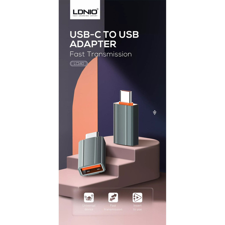 مبدل OTG USB به USB-C الدینیو مدل LC140 newpack
