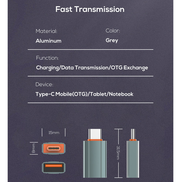 مبدل OTG USB به USB-C الدینیو مدل LC140 newpack