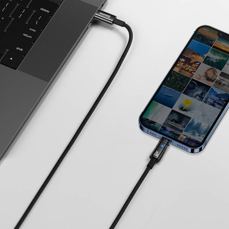کابل تبدیل USB-C به لایتنینگ باسئوس مدل Explorer Series طول 1 متر