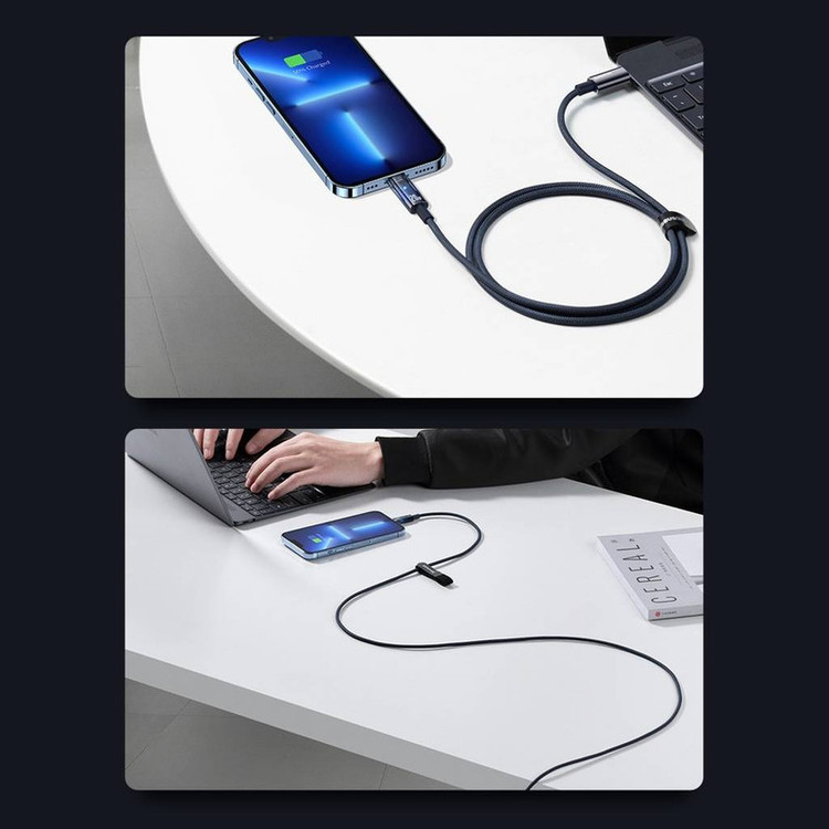 کابل تبدیل USB-C به لایتنینگ باسئوس مدل Explorer Series طول 1 متر