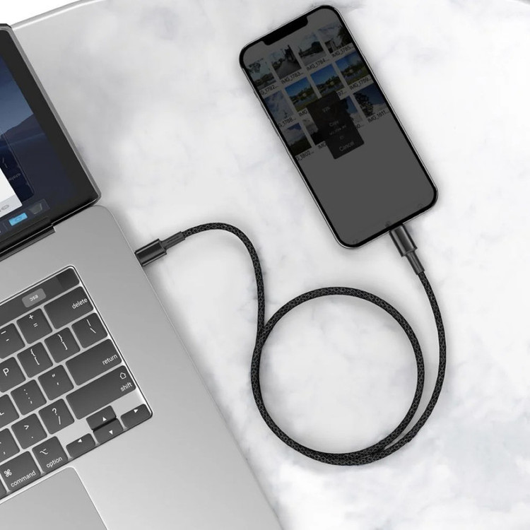 کابل تبدیل USB-C به لایتنینگ باسئوس مدل High Density 20W طول ۱ متر