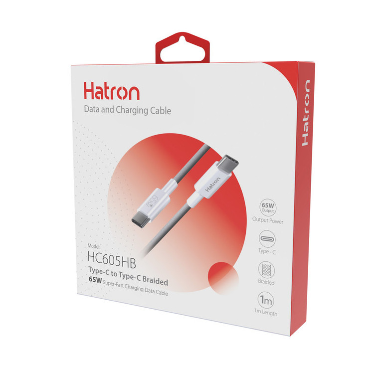 کابل تبدیل USB-C هترون مدل HC605HB طول 1 متر