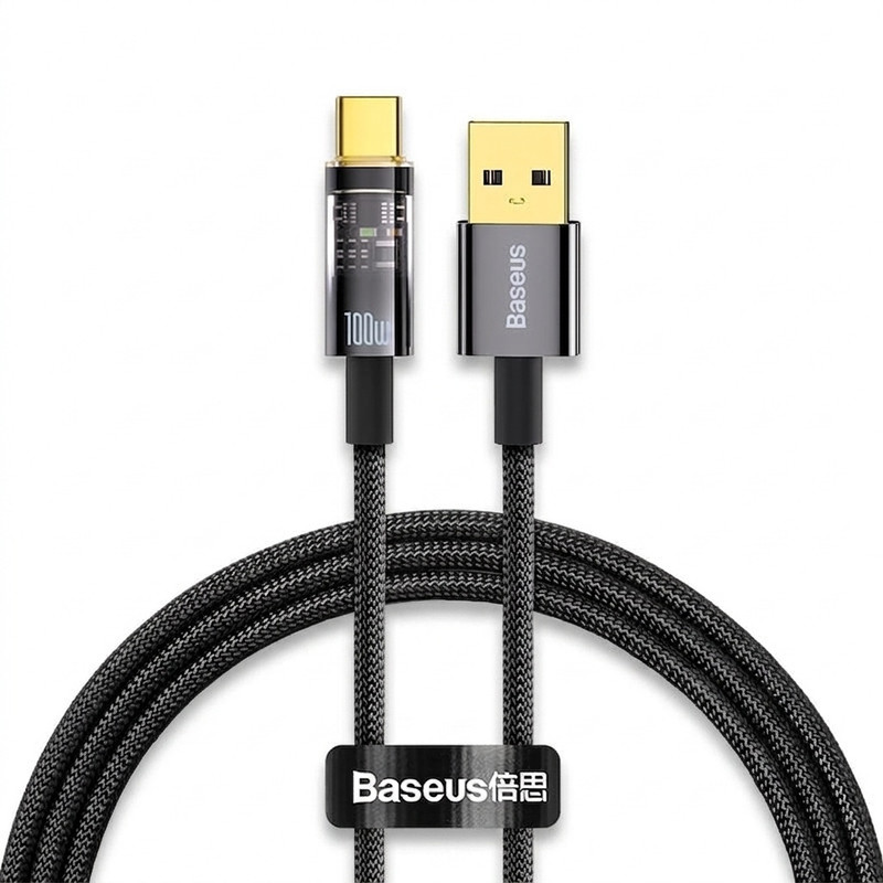 کابل تبدیل USB به USB-C بیسوس مدل CATS000201 Fast Charge 5A طول1 متر