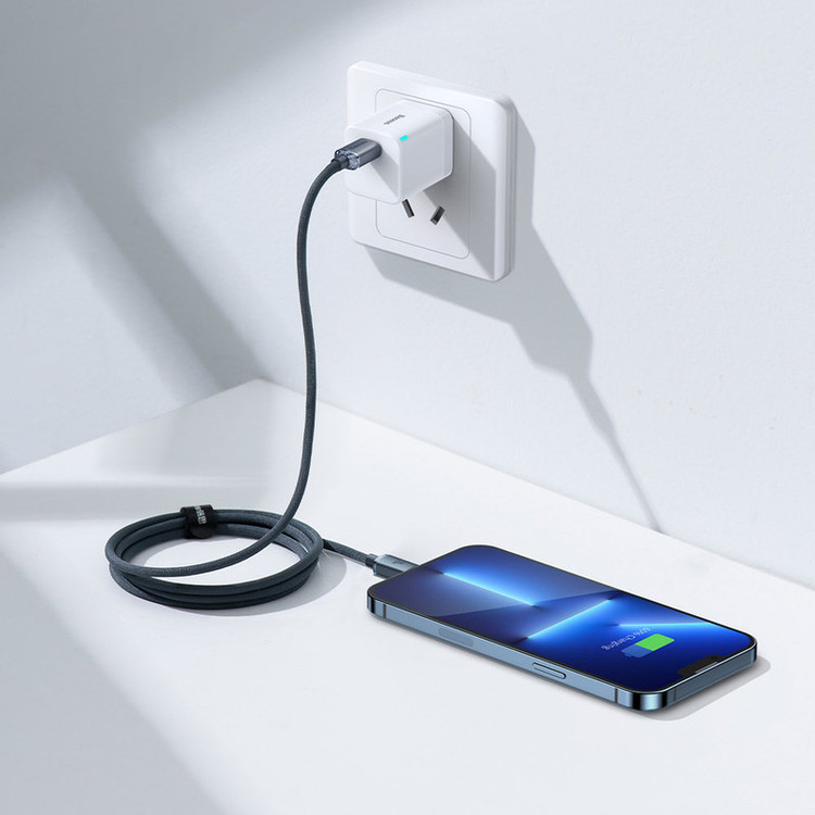 کابل تبدیل USB-C به لایتنینگ باسئوس مدل CAJY000201 طول 1.2 متر