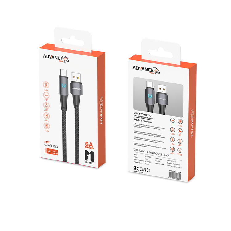 کابل تبدیل USB به USB-C ادونس مدل A-C4 طول 1 متر