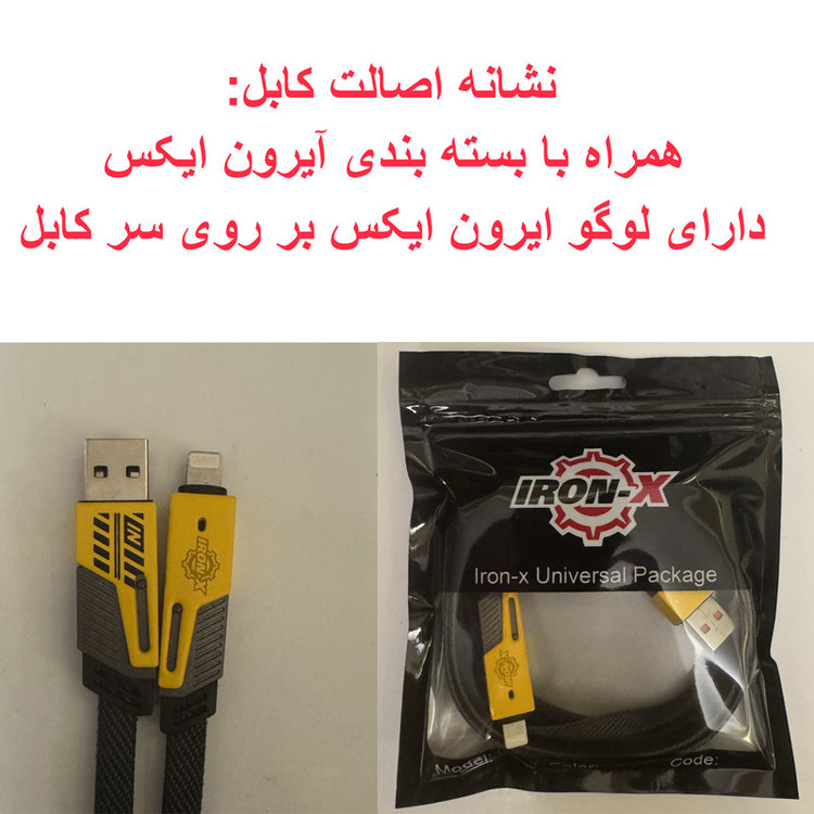 کابل تبدیل USB/USB-C به لایتنینگ/USB-C آیرون ایکس مدل SUPERFAST65W 4IN1 طول 1.5 متر