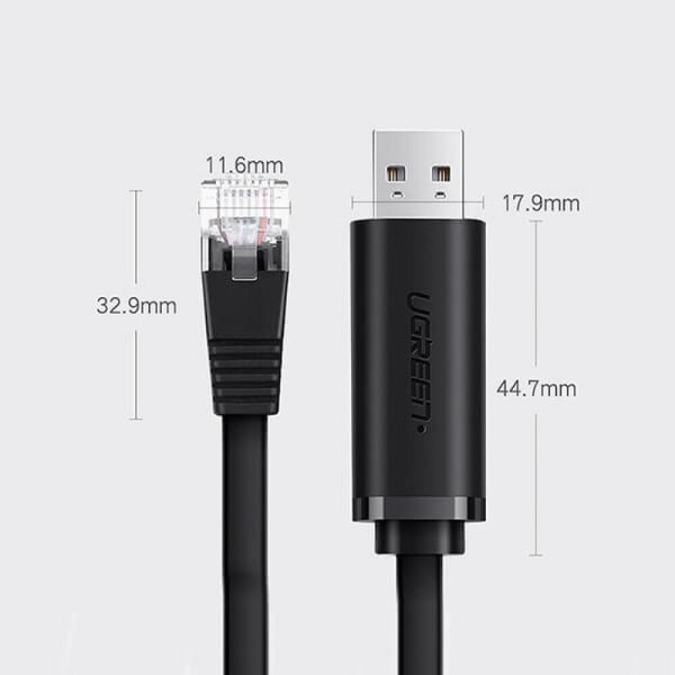 کابل تبدیل USB به RJ45 یوگرین مدل CM204-50773 طول 1.5 متر