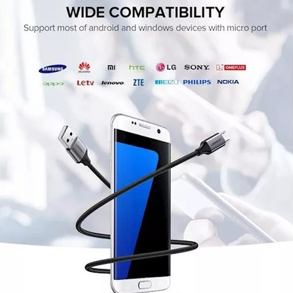 کابل تبدیل USB 2.0 به MICROUSB 2.0 یوگرین مدل US290 طول 2 متر