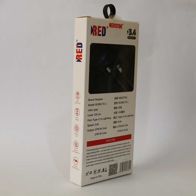کابل تبدیل USB-c به لایتنینگ رد مدل RC950 طول 1/2 متر