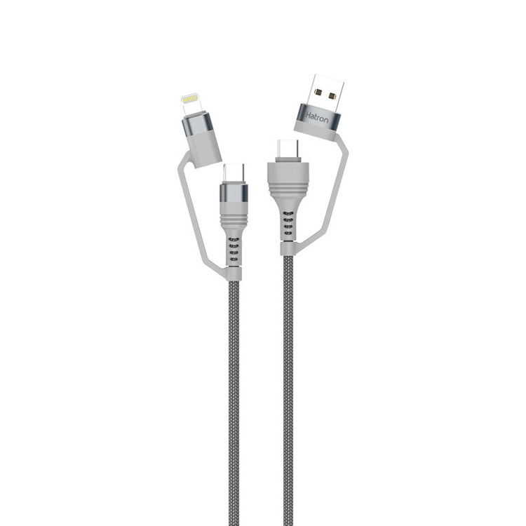 کابل تبدیل USB/USB-C به USB-C/لایتنینگ هترون مدل HC450P طول 1متر