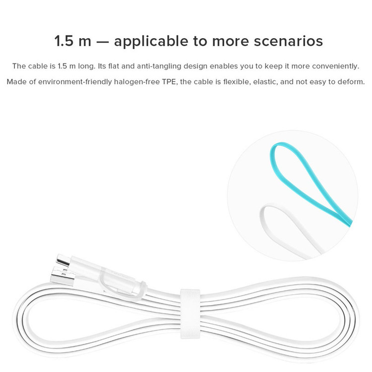 کابل تبدیل USB به USB-C / MicroUSB هوآوی مدل AP55S طول 1.5 متر