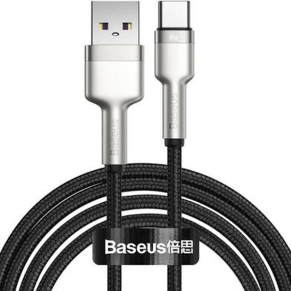 کابل تبدیل USB به USB-C باسئوس مدل CAKF HIGH CURRENT 66W طول 1 متر