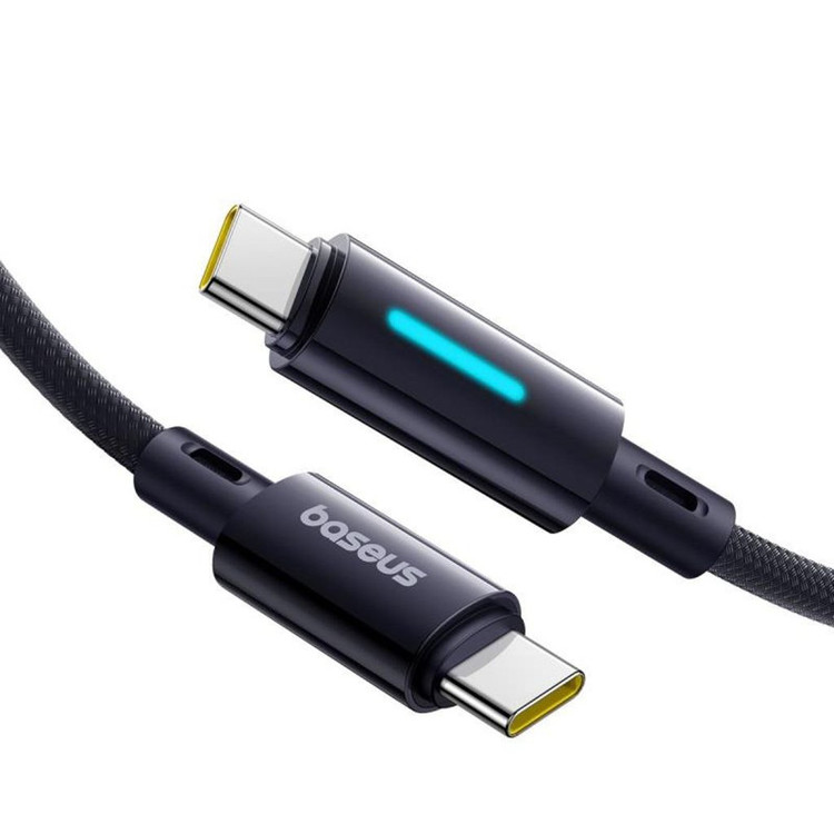 کابل تبدیل USB-C بیسوس مدل Lit Button-Control 100W طول 2 متر