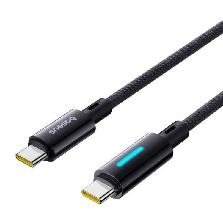 کابل تبدیل USB-C بیسوس مدل Lit Button-Control 100W طول 2 متر