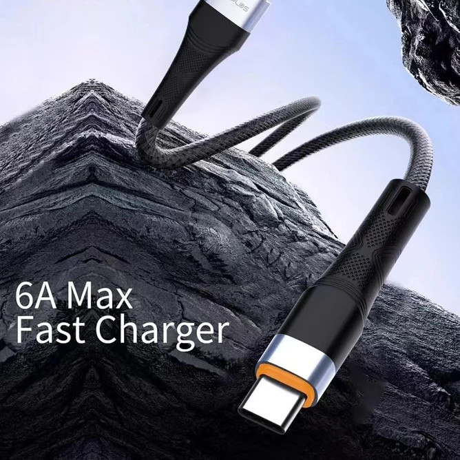کابل تبدیل USB به USB-C لول مدل Fast Charge 6A MAX طول 1متر