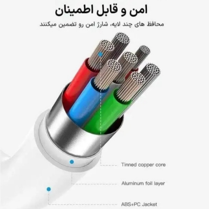 کابل تبدیل USB-C ام وان مدل SUPER FAST CHARGE 6A طول 1 متر