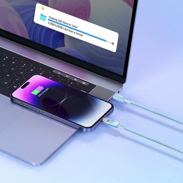 کابل تبدیل USB-C به لایتنینگ بیسوس مدل Explorer Series 20W طول 1 متر