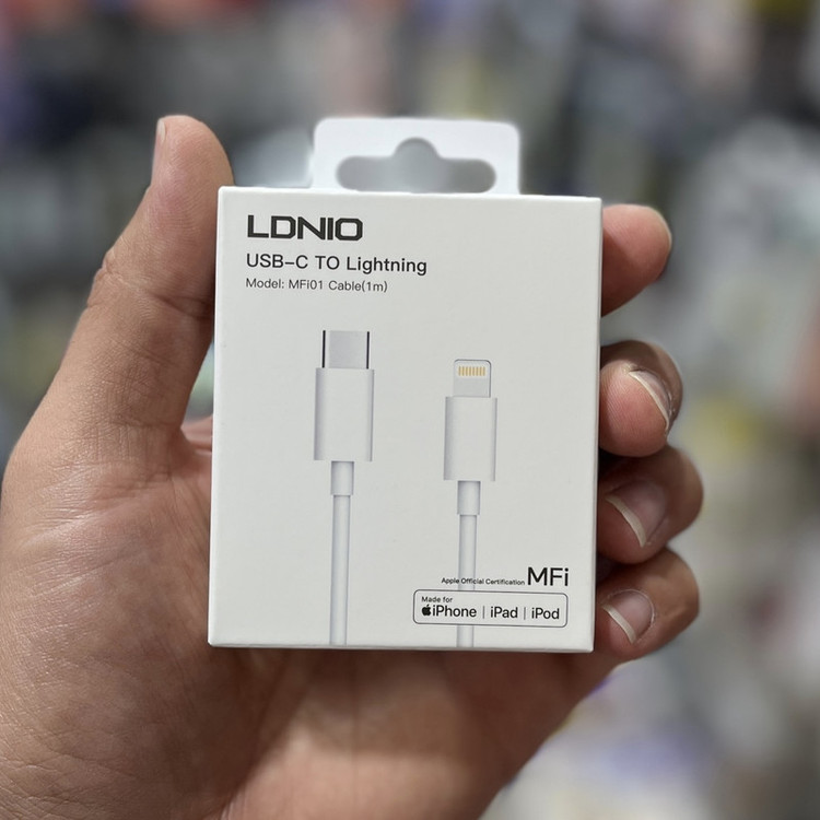 کابل تبدیل USB-C به لایتنینگ الدینو مدل 12pro Max طول 1 متر