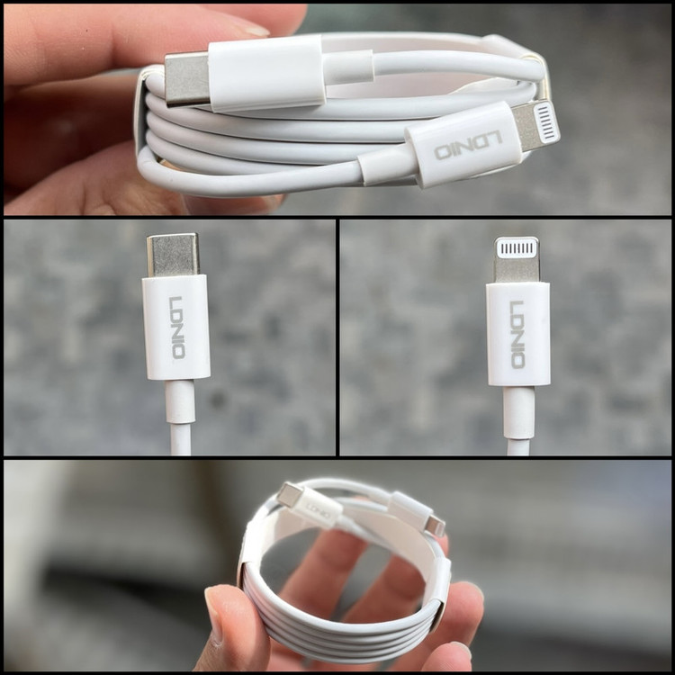 کابل تبدیل USB-C به لایتنینگ الدینو مدل 12pro Max طول 1 متر