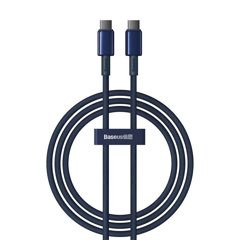 کابل USB-C بیسوس مدل Tungsten Gold 100W طول 1 متر