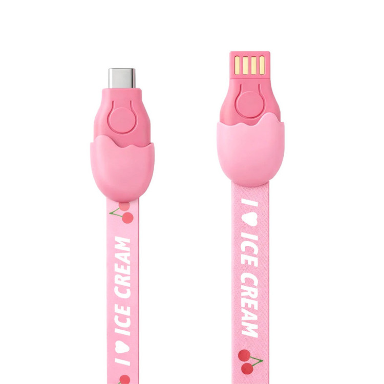 کابل تبدیل USB به USB-C مدل Ice Cream طول ۱ متر