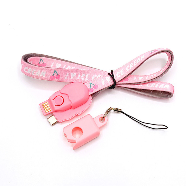 کابل تبدیل USB به USB-C مدل Ice Cream طول ۱ متر