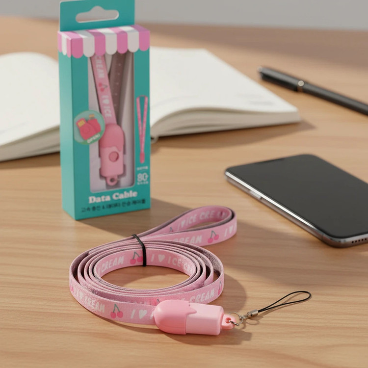 کابل تبدیل USB به USB-C مدل Ice Cream طول ۱ متر