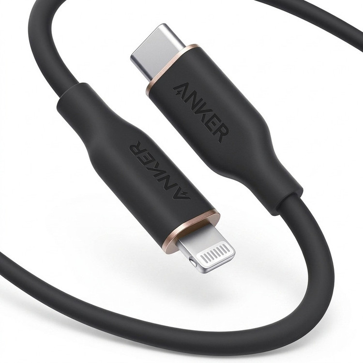 کابل تبدیل USB-C به لایتنینگ انکر مدل Powerline III Flow A8663 طول 1.8 متر