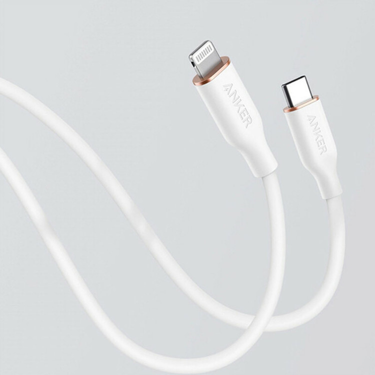کابل تبدیل USB-C به لایتنینگ انکر مدل Powerline III Flow A8663 طول 1.8 متر