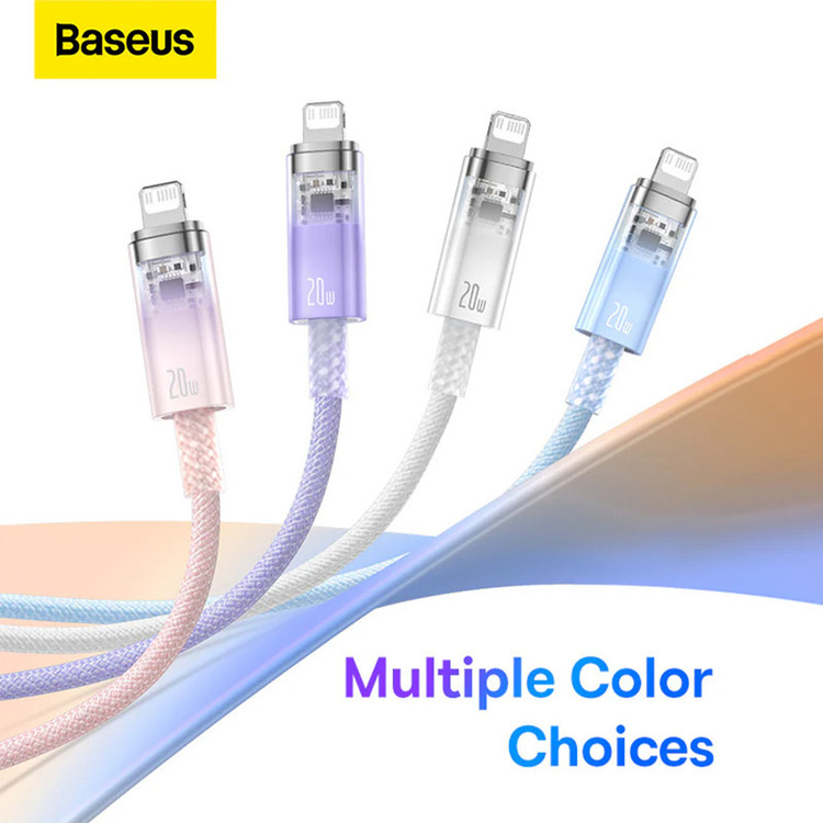 کابل تبدیل USB-C به لایتنینگ باسئوس مدل Baseus Explorer Series CATS010202 طول 1 متر
