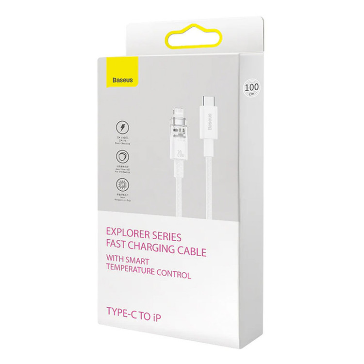 کابل تبدیل USB-C به لایتنینگ باسئوس مدل Baseus Explorer Series CATS010202 طول 1 متر