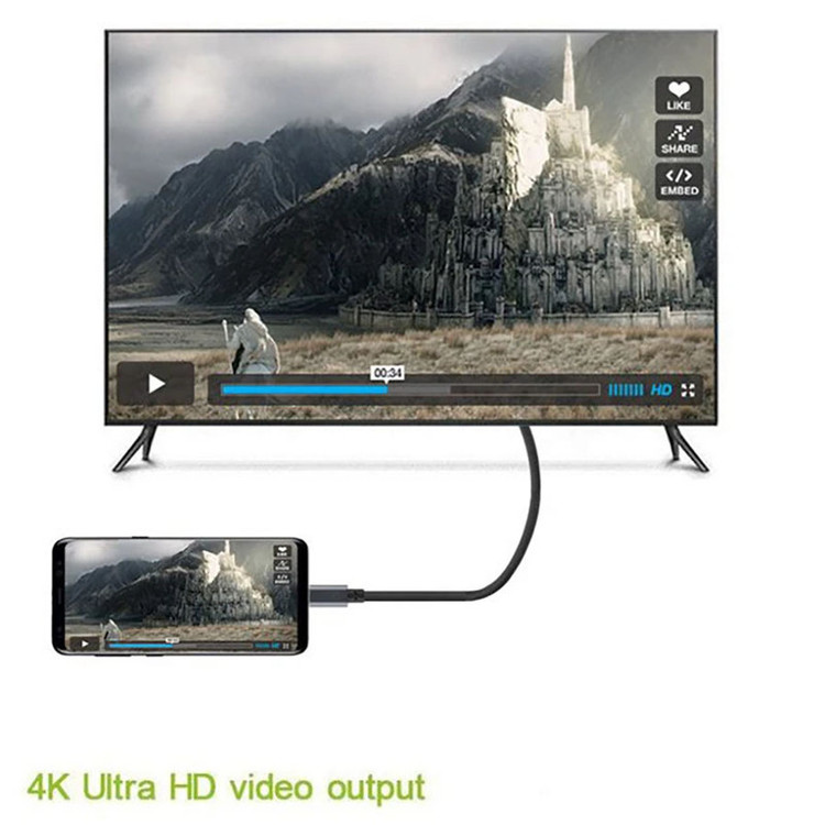 کابل تبدیل HDMI به TYPE-C مدل A41-A56-11 طول 2 متر